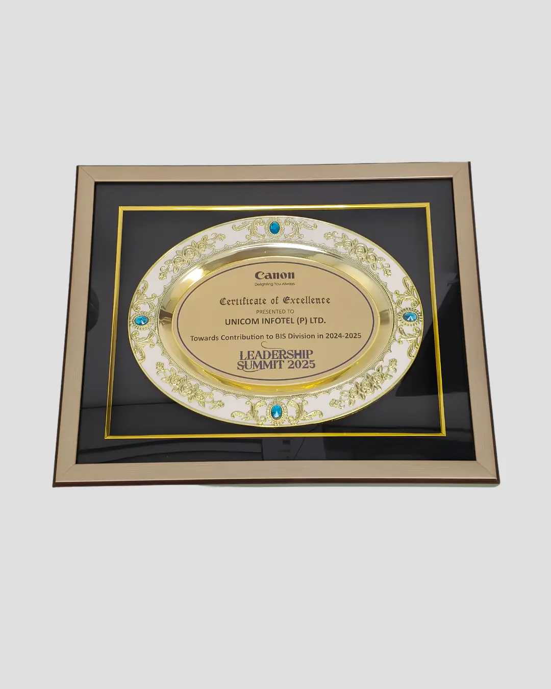 Canon — Certificate of Excellence
